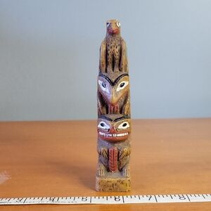 Handcrafted Totem Pole Figurine